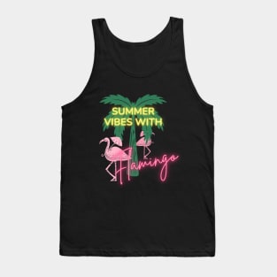 Summer with Flamingo Tank Top